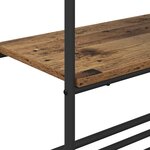 vidaXL Portant à vêtements avec étagères Vieux bois 60 x 30 x 171 cm