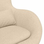 vidaXL Fauteuil œuf Crème tissu