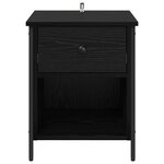 vidaXL Cabinet de chevet Chêne noir 40 x 42 x 50 cm Bois d'ingénierie