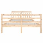 vidaXL Cadre de lit sans matelas bois massif 140x190 cm