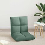 vidaXL Fauteuil de sol ajustable Vert Mer Velours