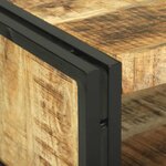vidaXL Table basse 120 x 50 x 38 cm Bois de manguier brut massif
