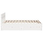 vidaXL Cadre de lit sans matelas blanc 200x200 cm bois massif de pin
