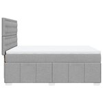 vidaXL Sommier à lattes de lit avec matelas Gris clair 140x200cm Tissu