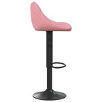 vidaXL Tabourets de bar lot de 2 rose velours