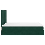 vidaXL Cadre de lit ottoman avec matelas vert foncé 140x200 cm velours