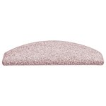 vidaXL Tapis d'escalier 15 pièces 65 x 21 x 4 cm Rose clair Demi-rond Grand