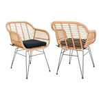 6 Fauteuils en polyrotin TRIESTE