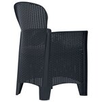 vidaXL Ensemble à dîner d'extérieur 5 Pièces Plastique rotin Anthracite