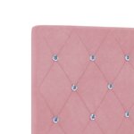 Cadre de lit en velours rose vidaXL 200x200 cm