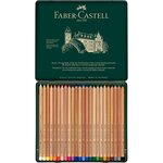 Etui Métal de 24 Crayons de couleur PITT PASTELL Assortis FABER-CASTELL