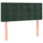 vidaXL Sommier à lattes de lit et matelas Vert foncé 120x200cm Velours