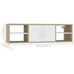 vidaXL Étagère murale Blanc et chêne sonoma 102x30x29 cm Aggloméré
