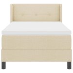 vidaXL Lit boxspring avec matelas avec matelas Crème 100 x 200 cm