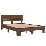 vidaXL Cadre de lit sans matelas chêne marron 120x200 cm