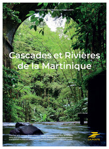 Collector 8 timbres - Cascades et rivières de la Martinique - Lettre Verte