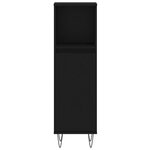vidaXL Armoire de salle de bain noir 30x30x100 cm bois d'ingénierie