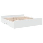 vidaXL Cadre de lit avec tiroirs sans matelas blanc 200x200 cm