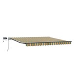vidaXL Auvent Rétractable Vert et jaune 450 × 300 cm tissu