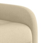 vidaXL Fauteuil inclinable Crème Tissu
