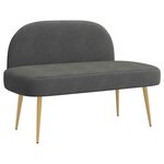 vidaXL Banc rembourré avec dossier Gris foncé 110 x 60 x 76 cm