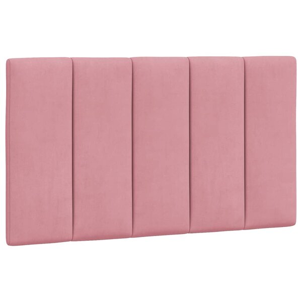 vidaXL Coussin de tête de lit rose 80 cm velours