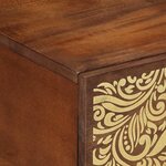 vidaXL Table basse marron miel 80 x 50 x 40 cm bois de manguier massif