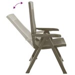 vidaXL Chaises inclinables de jardin 2 Pièces Plastique Moka