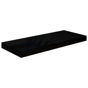 vidaXL Étagère murale flottante Noir brillant 60x23 5x3 8 cm MDF