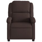 vidaXL Fauteuil inclinable électrique Marron foncé Tissu