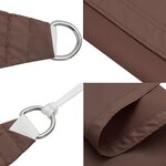 vidaXL Voile de parasol tissu oxford triangulaire 3 5x3 5x4 9 m marron
