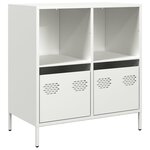 vidaXL Buffet blanc 68x39x73 5 cm acier laminé à froid