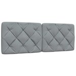 vidaXL Cadre de lit avec LED sans matelas gris clair 120x200 cm tissu