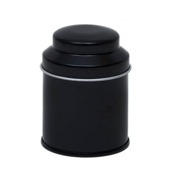 Lot de 24 boites rondes noires en métal 53x70mm