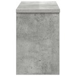 vidaXL Porte-manteau mural avec étagère Montage mural avec stockage avec porte Gris béton 50 x 20 x 30 cm