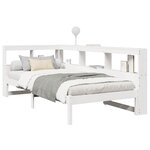 vidaXL Lit bibliothèque sans matelas blanc 100x200 cm bois pin massif