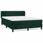vidaXL Sommier à lattes de lit et matelas Vert foncé 140x200cm Velours