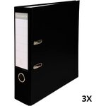 jeu de 3 classeurs à levier Premium  A4  80 mm  noir EXACOMPTA