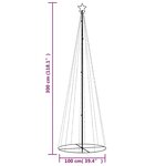 Vidaxl arbre de noël cône 310 led bleues 100x300 cm