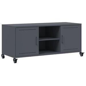 vidaXL Meuble TV anthracite 100 5x39x43 5 cm acier