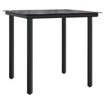 vidaXL Ensemble à manger de jardin 5 Pièces et coussins marron poly rotin