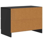vidaXL Cabinet de chevet Noir 62 x 34 5 x 44 5 cm Bois d'ingénierie