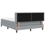 vidaXL Lit Box Spring avec matelas  gris clair  140 x 200 cm