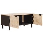 vidaXL Table basse Blanc 80 x 50 x 40 cm Bois de mangue massif