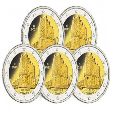 Monnaie 2 euros commémoratives allemagne 2023 - hambourg  les 5 ateliers
