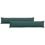vidaXL Coussins de canapé 2 Pièces Vert foncé 200 x 40 cm