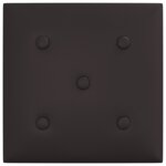 vidaXL Tête de lit murale 12 Pièces Noir 30 x 30 cm Simili cuir