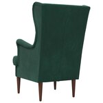 vidaXL Fauteuil Vert foncé Velours