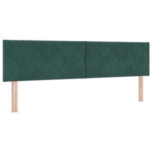 vidaXL Tête de lit blocs diamants 180 cm en velours vert foncé