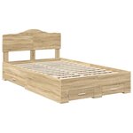 vidaXL Cadre de lit Chêne Sonoma 120 x 200 cm Bois d'ingénierie